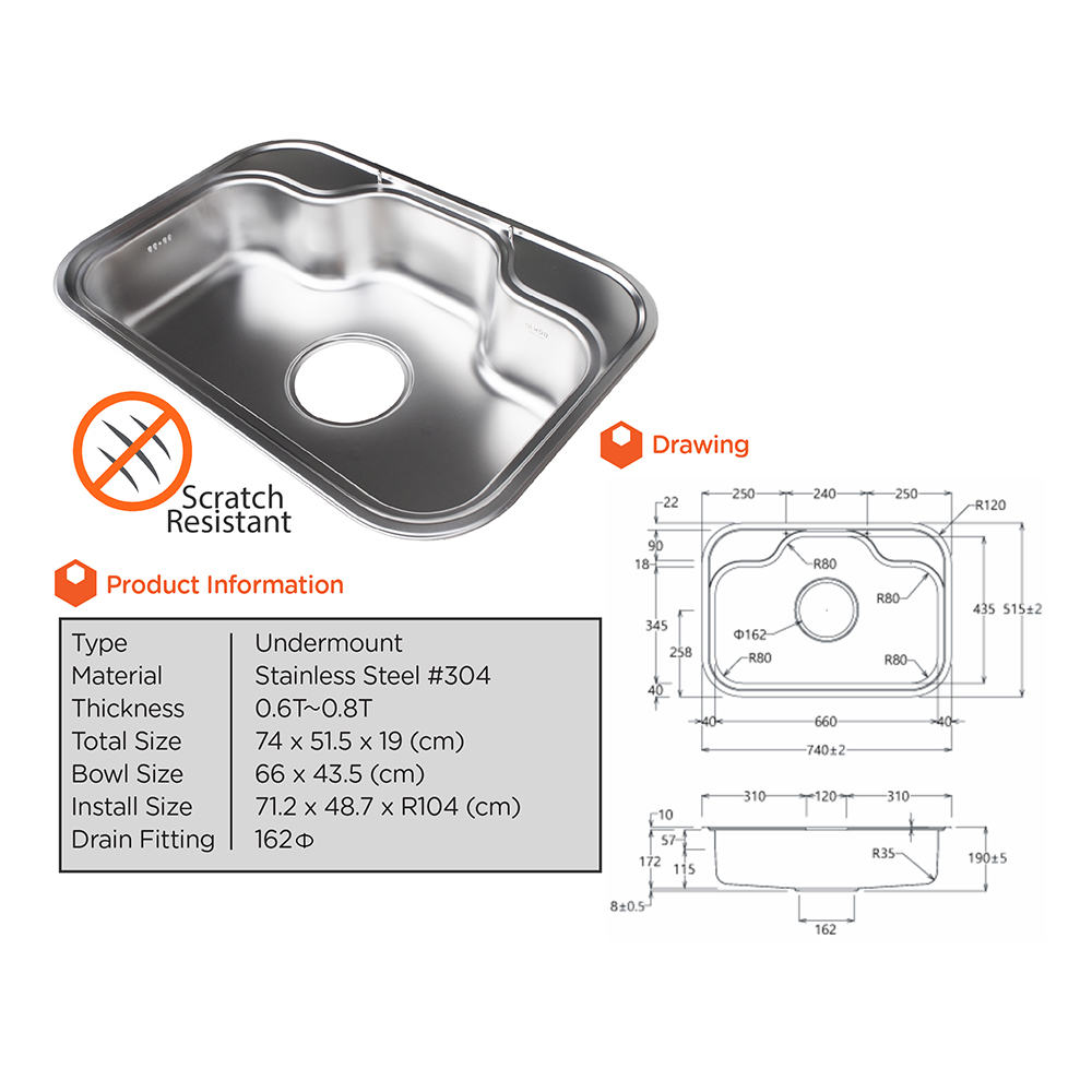 Kitchen Sink|Stainless Steel Sink|Stainless Steel Korea Sink|Sink